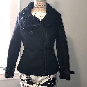 Calvin Klein vegan suede, leather coat